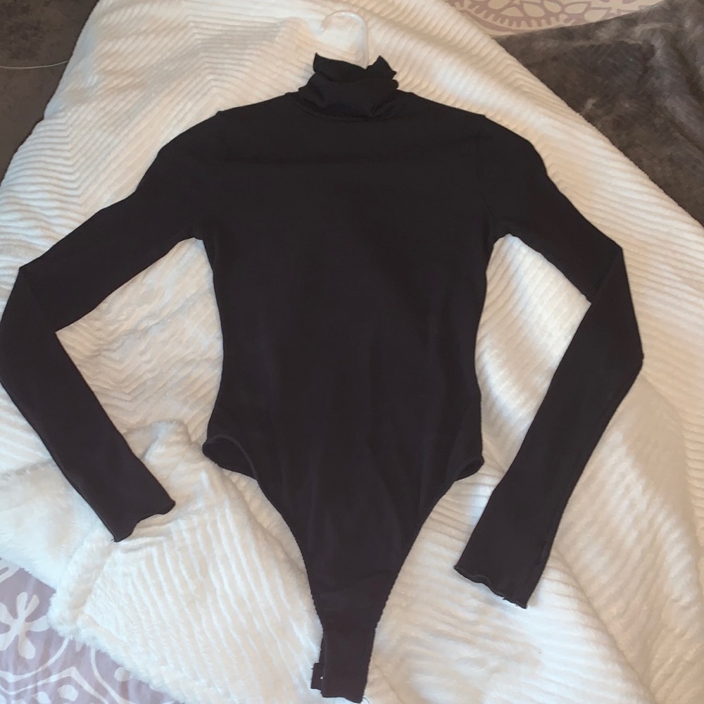 Free People Black Bodysuit